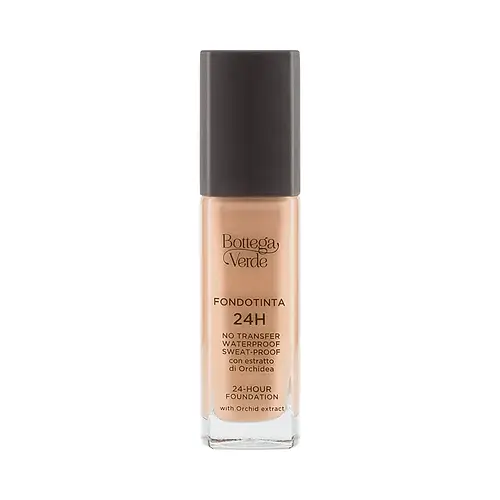 Bottega Verde 24-hour foundation - transfer-resistant, waterproof and sweat-proof, with Orchid Pink vanilla