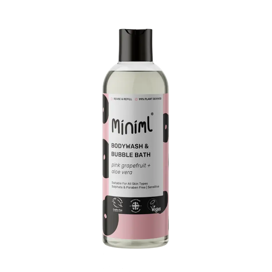Miniml Bodywash + Bubblebath Pink Grapefruit + Aloe Vera