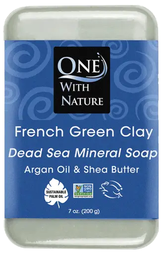 One With Nature Dead Sea Mineral Soap French Green Clay