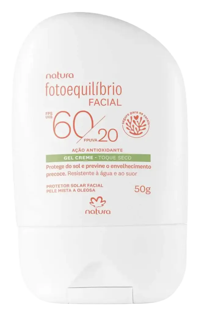 Natura Protetor Facial Gel Creme FPS 60/FPUVA 20 Fotoequilíbrio