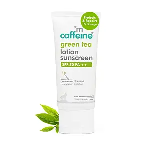 mCaffeine Green Tea Sunscreen SPF 50 PA++ with Niacinamide