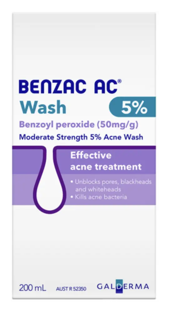 Benzac AC Moderate Strength 5% Acne Wash