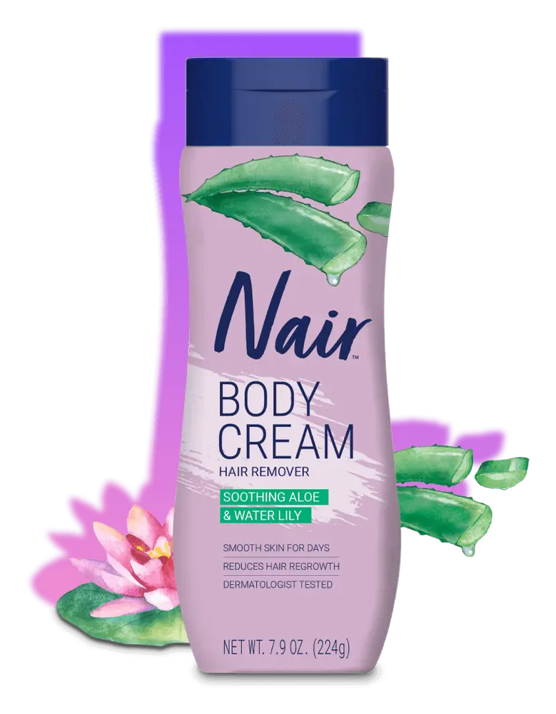 Nair Body Cream Hair Remover Soothing Aloe and Water Lily