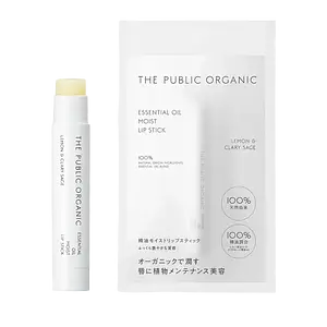 The Public Organic Essential Oil Moist Lip Stick Lemon & Clary Sage