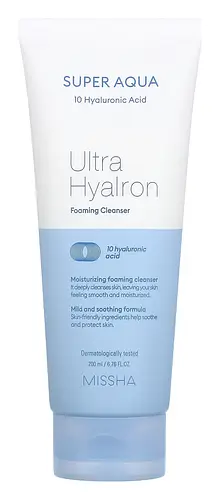 Missha Super Aqua Ultra Hyalron Foaming Cleanser