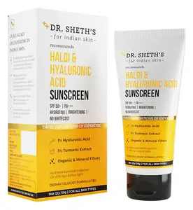 Dr. Sheth's Haldi & Hyaluronic Acid Sunscreen SPF 50+