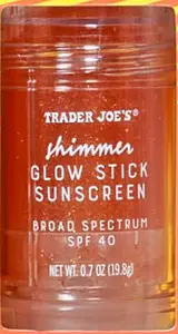 Trader Joe's Shimmer Glow Stick Sunscreen SPF 40