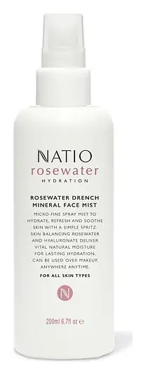 Natio Rosewater Drench Mineral Face Mist