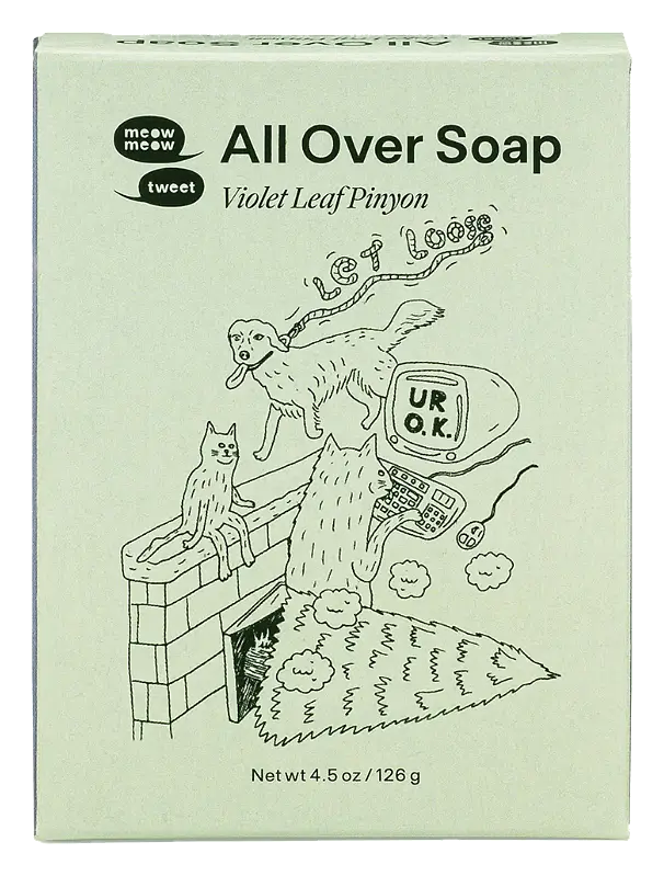 Meow Meow Tweet All Over Soap Violet Leaf Piñyon