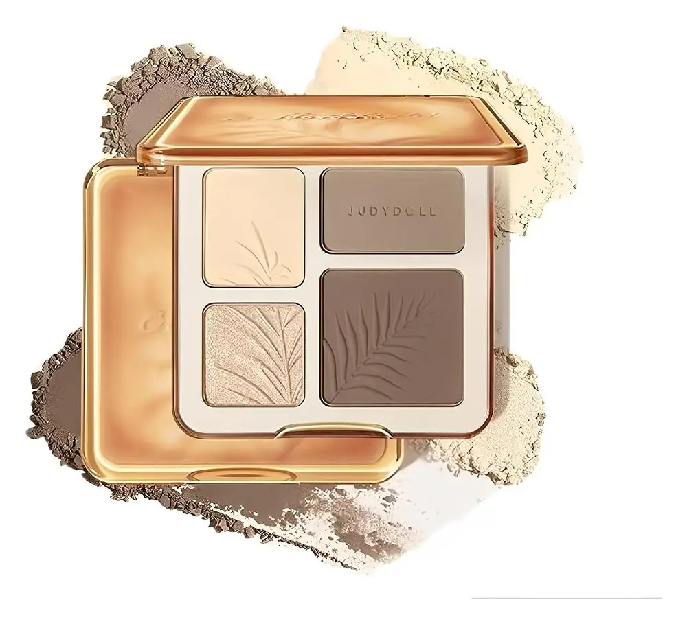 Judydoll 2 In 1 Highlighter Contour Palette #02 wood