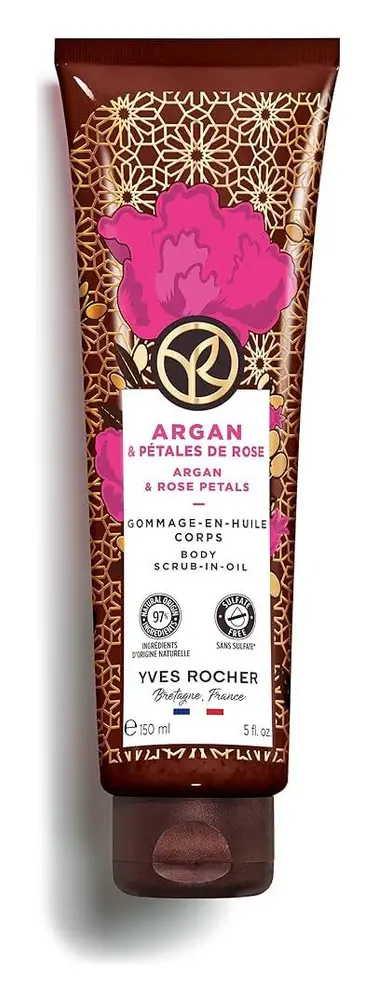 Yves Rocher Argan & Rose Petals Body Scrub-in-Oil
