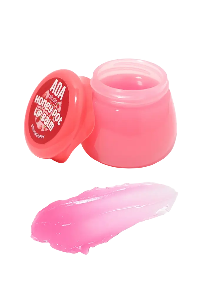 AOA Skin Honey Pot Lip Balm Strawberry