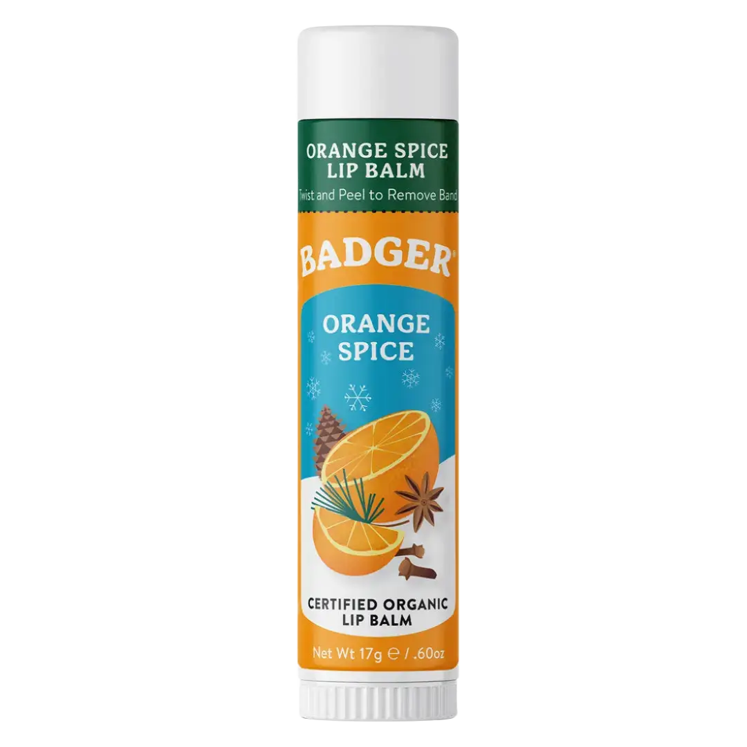 Badger Holiday Jumbo Lip Balm Orange Spice