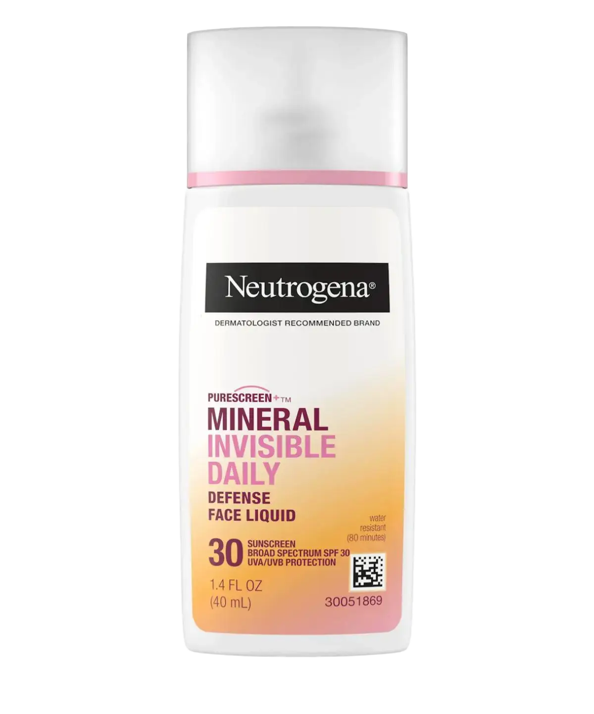 Neutrogena Purescreen+ Mineral Invisible Daily Defense Face Liquid SPF 30