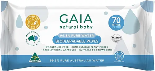 Gaia Skin Naturals 99.5% Pure Water Wipes