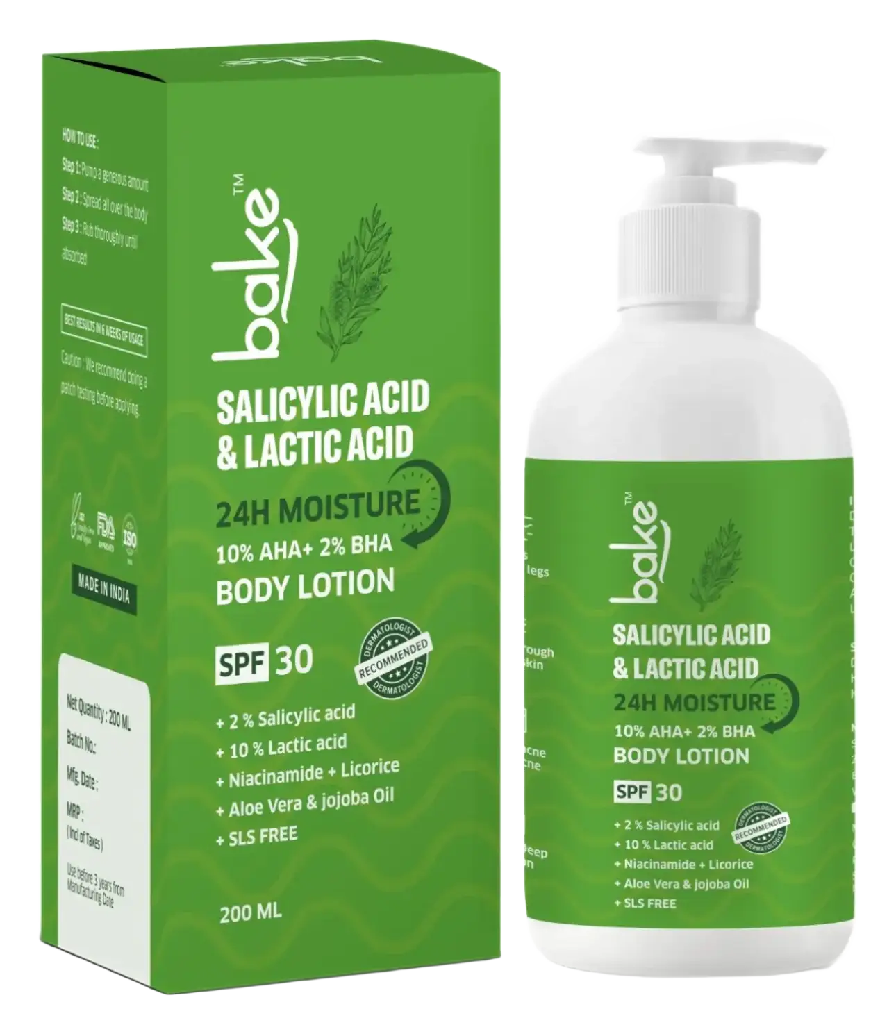 Bake Salicylic Acid & Lactic Acid Body Lotion SPF 30
