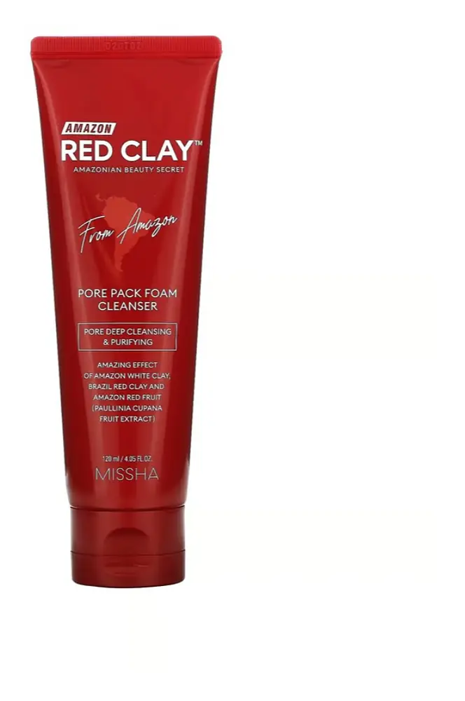 Missha Amazon Red Clay Pore Pack Foam Cleanser