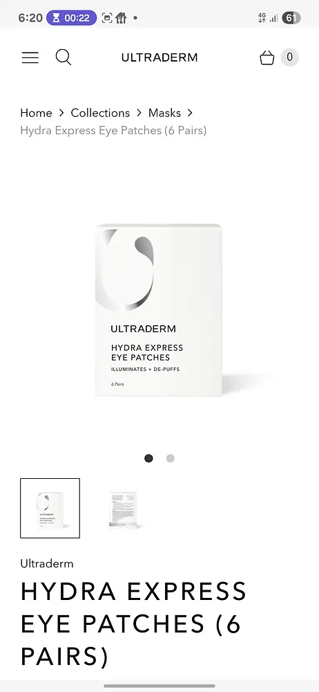 Ultraderm Hydra Express Eye Patches