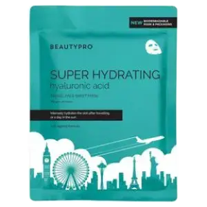 BeautyPro Super Hydrating Hyaluronic Acid Travel Face Sheet Mask