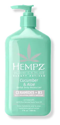 Hempz Beauty Actives Cucumber & Aloe Herbal Body Moisturizer With Ceramides + B3