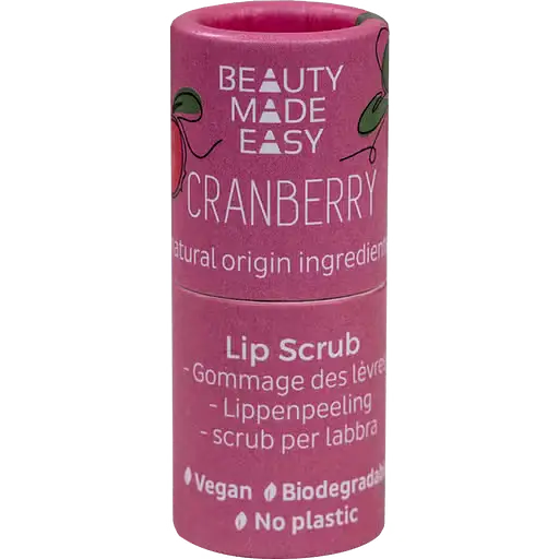 Beauty Made Easy Lip Scrub Cranberry