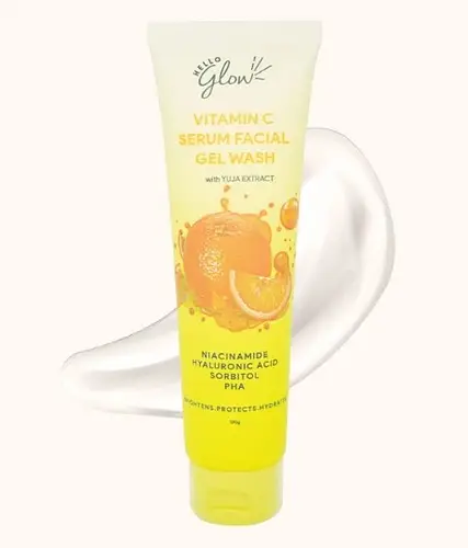 Hello Glow Vitamin C Serum Facial Gel Cleanser