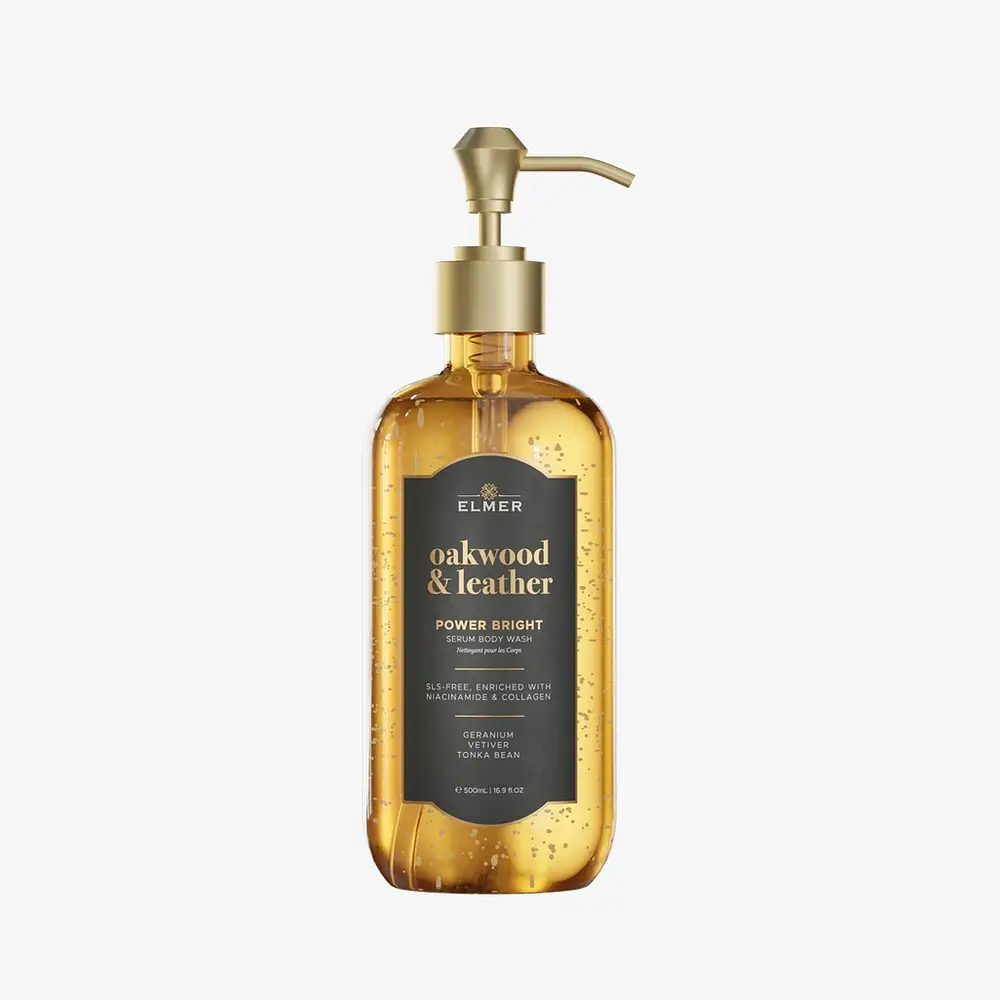 Elmer ÉLMER Power Bright Serum Body Wash Oakwood & Leather