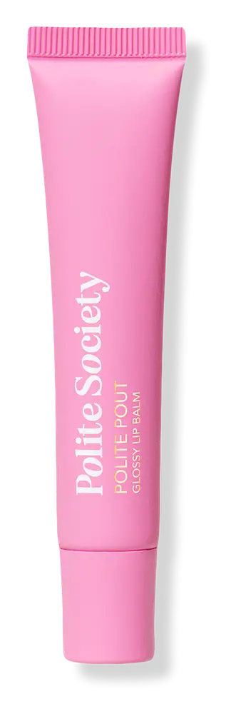 Polite Society Polite Pout Glossy Lip Balm Pink Grapefruit