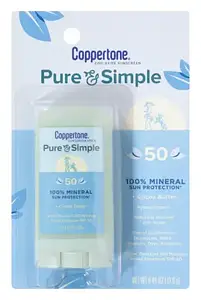 Coppertone Pure And Simple Mineral Sunscreen Stick SPF 50