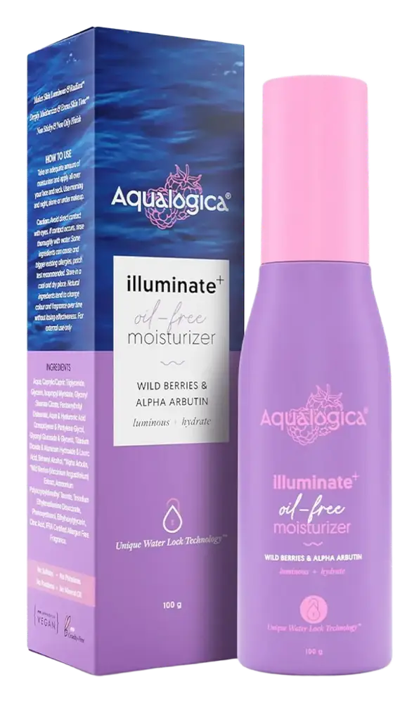 Aqualogica Illuminate+ Oil Free Moisturizer With Wild Berries & Alpha Arbutin