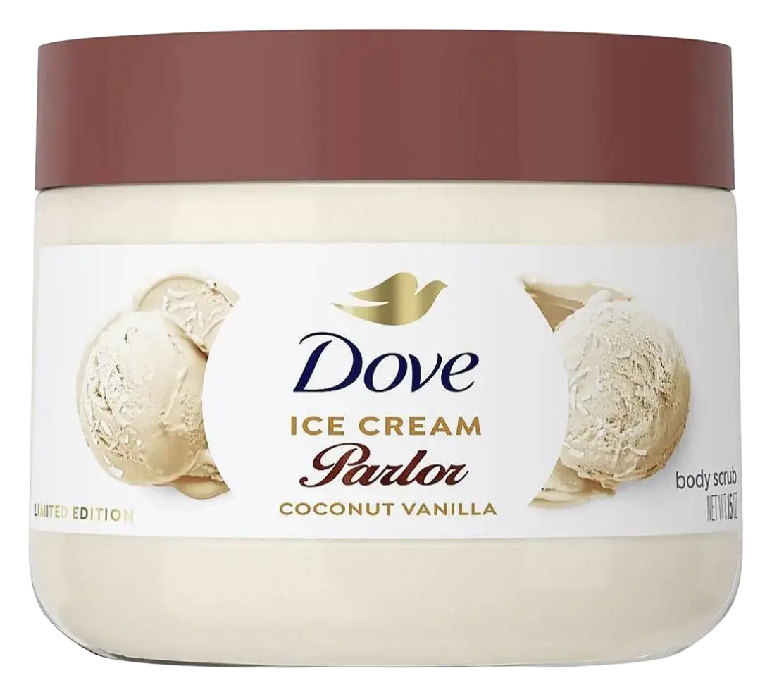 Dove Ice Cream Parlor Body Scrub Coconut Vanilla