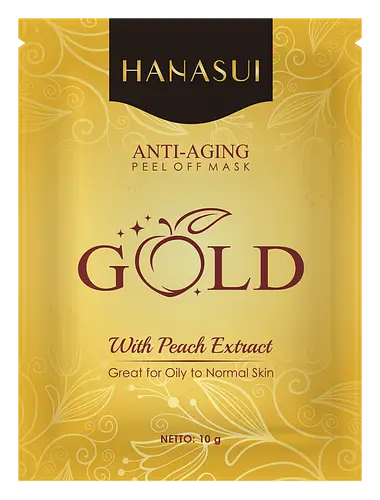 Hanasui Anti Aging Peel Off Mask Gold Sachet