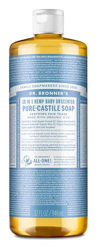 Dr. Bronner's Pure-Castile Liquid Soap Unscented