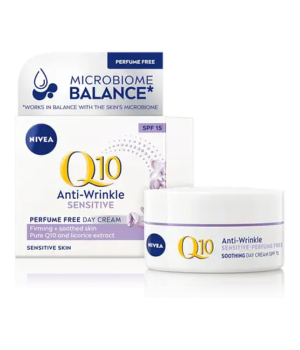 Nivea Q10 SENSITIVE PERFUME FREE DAY CREAM - Anti-Wrinkle Q10 SENSITIVE PERFUME FREE DAY CREAM - Anti-Wrinkle