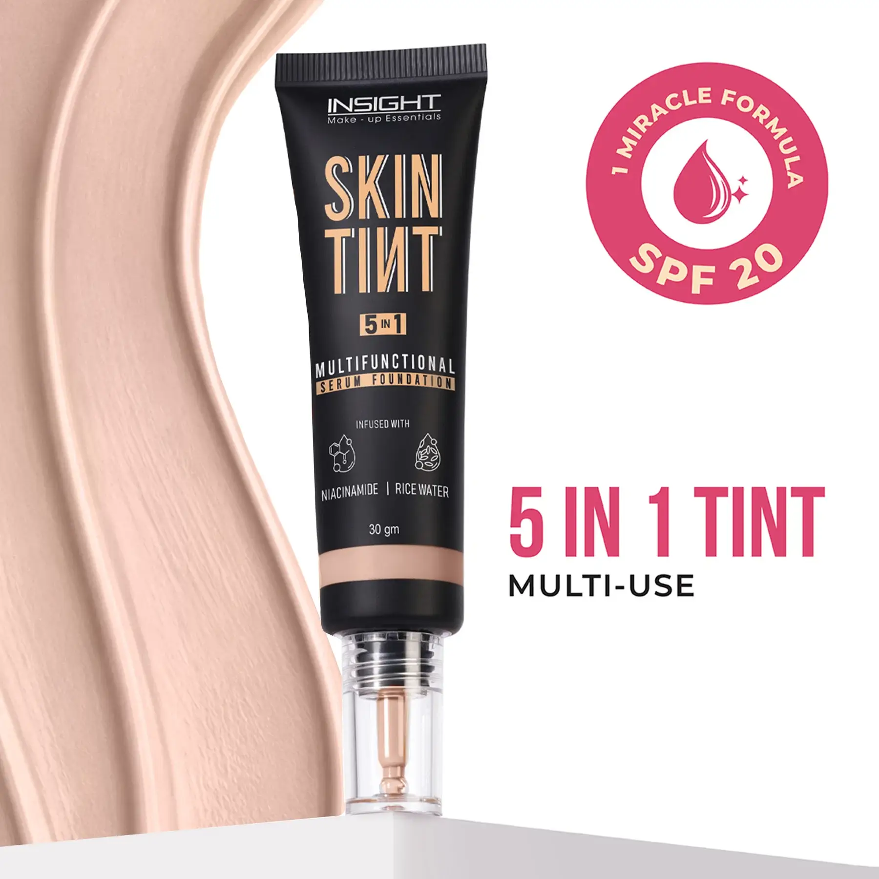Insight Cosmetics Skin Tint 5 In 1 Multifunctional Serum Foundation Whipped Cream