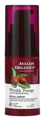 Avalon Organics Wrinkle Therapy with CoQ10 & Rosehip Facial Serum