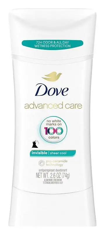 Dove Advanced Care Invisible Antiperspirant Deodorant Stick Sheer Cool