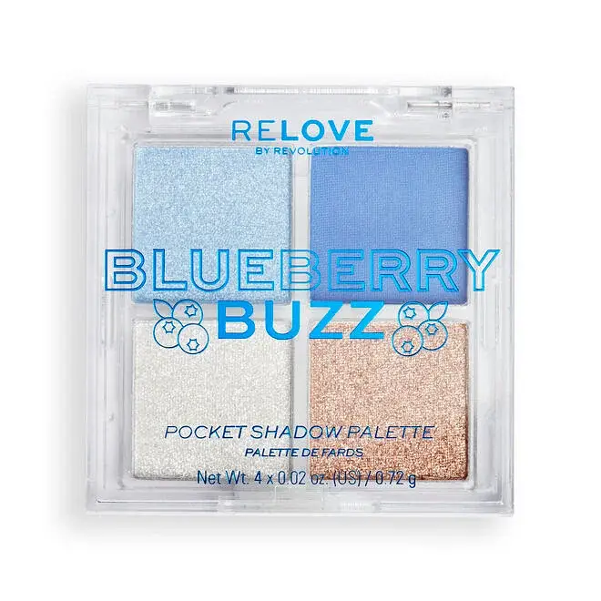 Revolution Beauty Relove Pocket Eyeshadow Palette Blueberry Buzz
