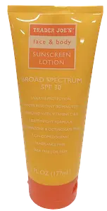 Trader Joe's Face & Body Sunscreen Lotion SPF 30