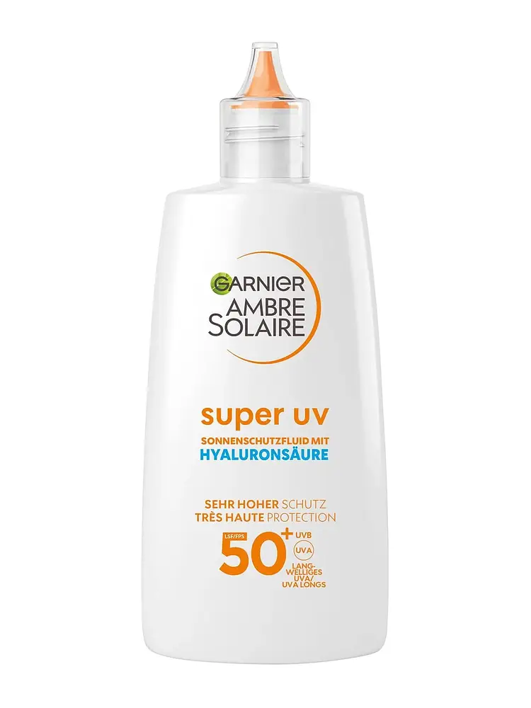 Garnier Ambre Solaire Super UV Hydrating Face Fluid SPF 50+ With Hyaluronic Acid Germany