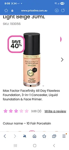 Max Factor X Facefinity ADF 3-in-1 Foundation