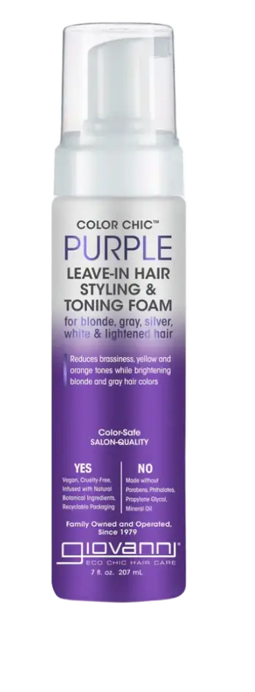 Giovanni Color Chic Purple Leave-In Hair Styling & Toning Foam