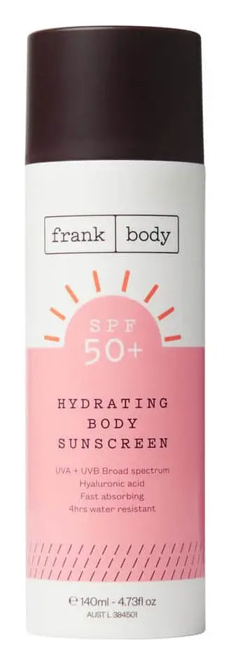 frank body SPF50+ Hydrating Body Sunscreen