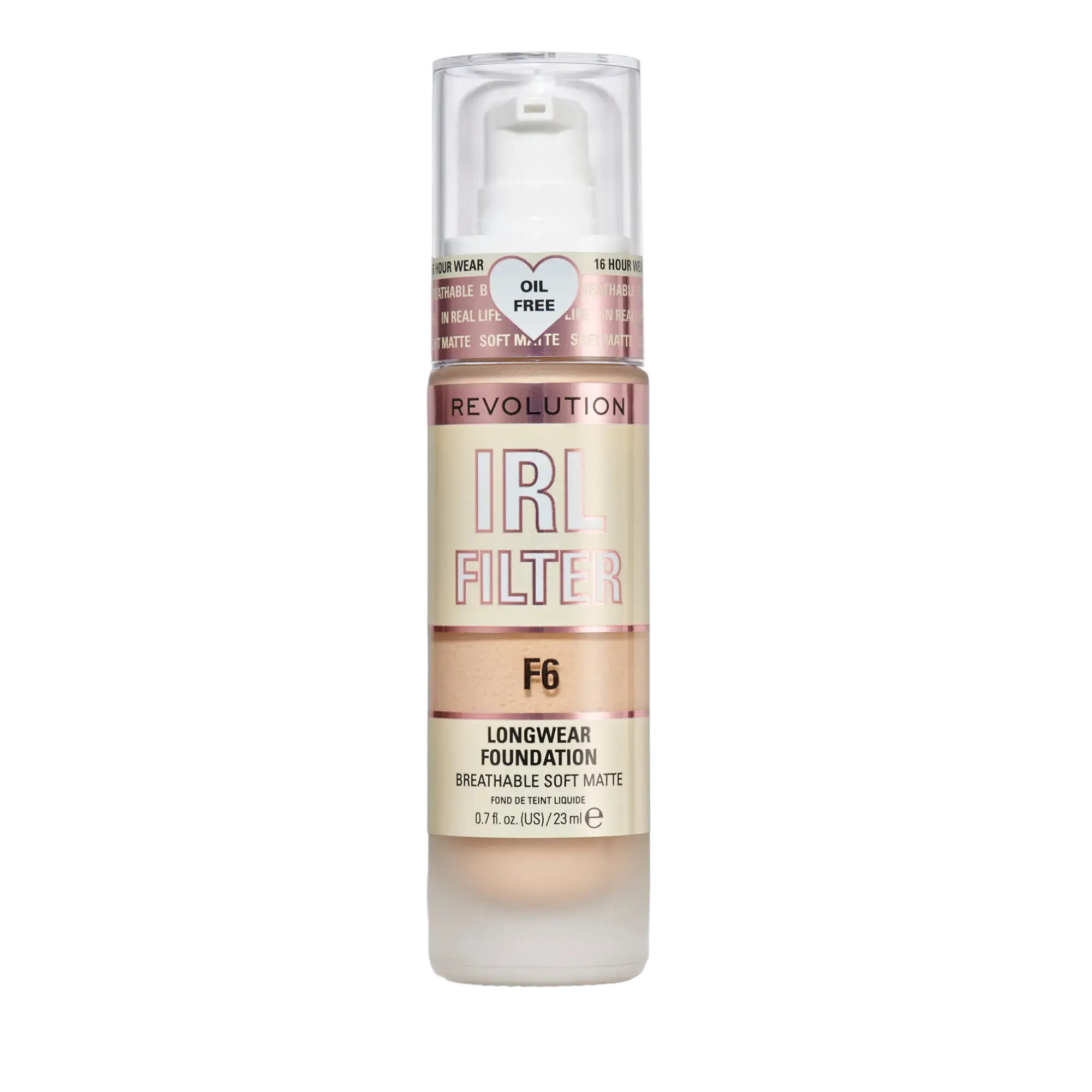 Revolution Beauty IRL Filter Longwear Foundation F6