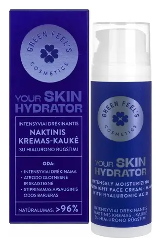 Green Feel's Your Skin Hydrator Intensely Moisturizing Overnight Face Cream-Mask With Hyaluronic Acid