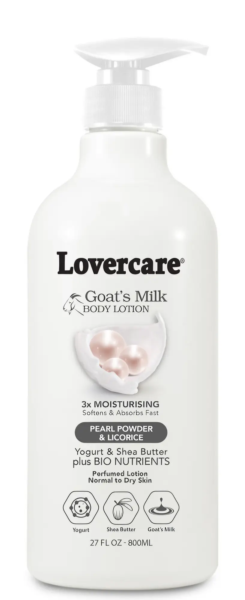 LoverCare Goat's Milk Body Lotion Pearl Powder & Licorice
