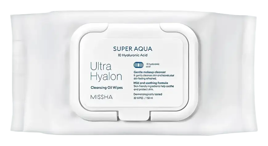 Missha Super Aqua Ultra Hyalron Cleansing Oil Wipes