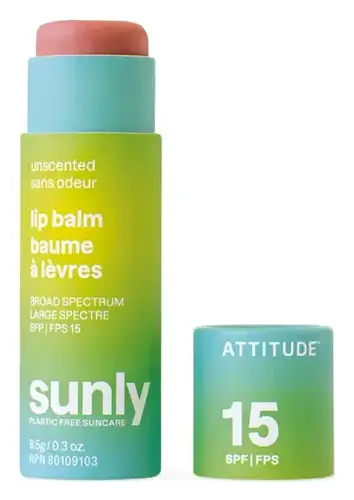 ATTITUDE Sunly Unscented Lip Balm SPF 15