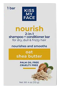Kiss My Face 2-In-1 Shampoo + Conditioner Bar Nourish