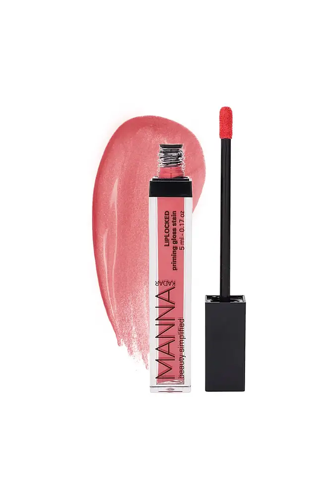 Manna Kadar Beauty Liplocked Priming Gloss Stain Nude Peach